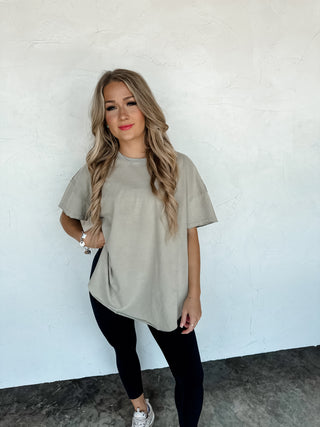 PREORDER- NEW COLORS- JOEY WASHED COTTON BOYFRIEND TEE