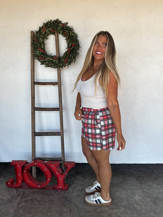 PREORDER- PLAID PRINTED SHORTS