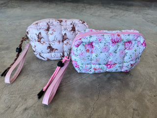 PREORDER- FLORAL & COWBOY MINI PUFF CLUTCH BAG