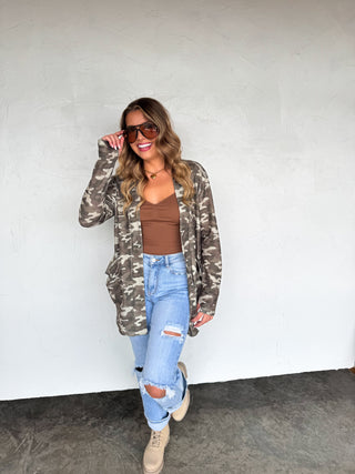 PREORDER- CAMO & CHEETAH PRINT LOLA CARDIGAN
