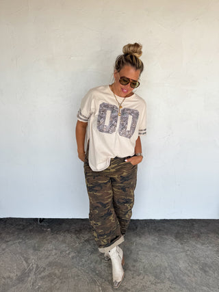 PREORDER- BEX CAMO BARREL JEANS