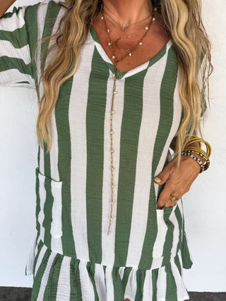 PREORDER-BY THE SEA STRIPE DRESS