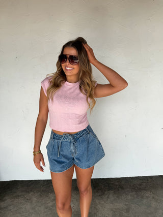 PREORDER- SPRING HARLEY CAP SLEEVE BASIC TOP