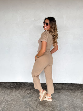 PREORDER- STAY IN CROP PANT SET