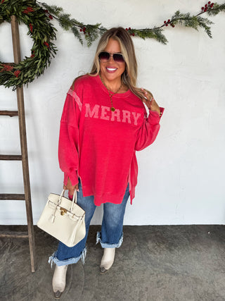 PREORDER- MERRY & HO HO HO CLASSIC CREW PULLOVER