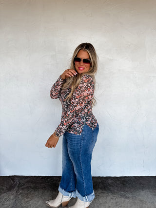 PREORDER- ANNIE VNECK MESH TOP