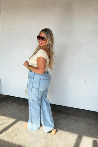 PREORDER- OUT AND ABOUT CAP SLEEVE TOP