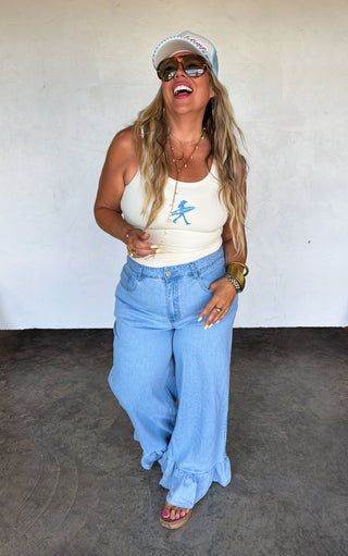 PREORDER- CALLIE RUFFLE JEANS