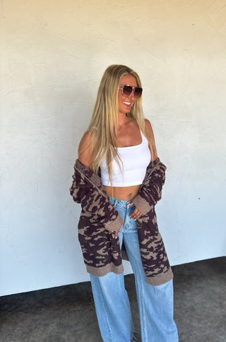 PREORDER- CAMO CLOUD CARDIGAN