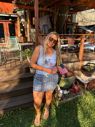 PRESLEY STRETCH DENIM SKIRT