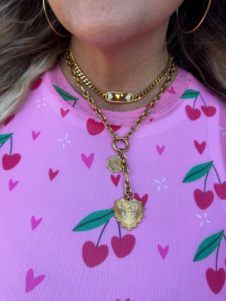 AMOUR LINK CHARM NECKLACE