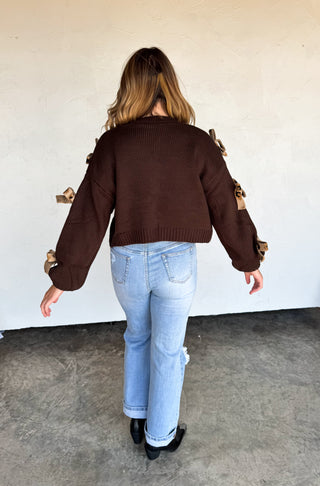PREORDER- SLOANE BOW KNIT CARDIGAN