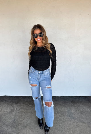 PREORDER- LONG SLEEVE ROSALIE LACE TOP