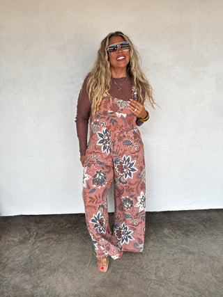 PREORDER- FALL PRINT KARLI OVERALLS