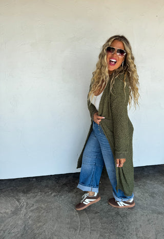PREORDER- POPPY KNIT POPCORN CARDIGAN