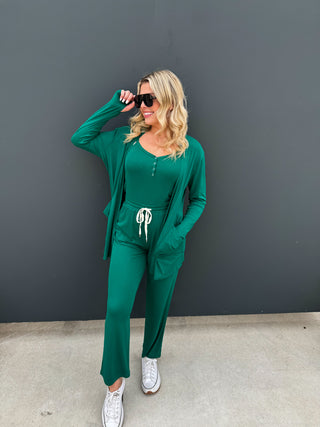 PREORDER- SOFT LANDING ROMPER & CARDIGAN SET