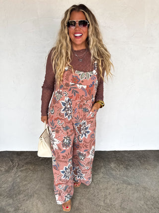 PREORDER- FALL PRINT KARLI OVERALLS
