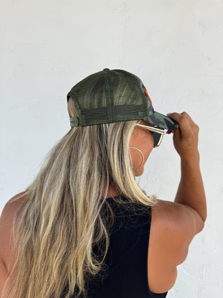 PREORDER- LUCKY CAMO TRUCKER HAT