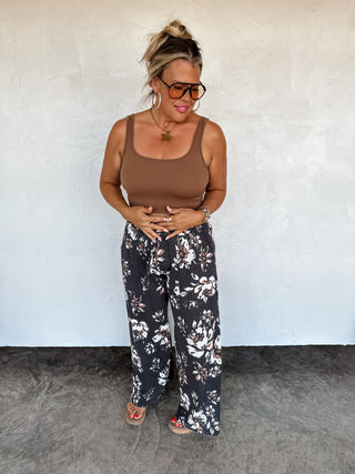 PREORDER- HADDIE FLORAL WIDE LEG PANTS