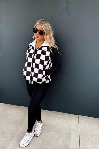 PREORDER- CHECKER & WESTERN PUFFER VEST