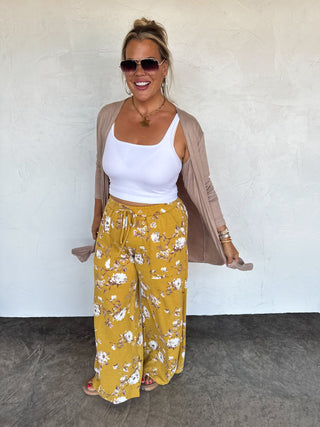 PREORDER- HADDIE FLORAL WIDE LEG PANTS