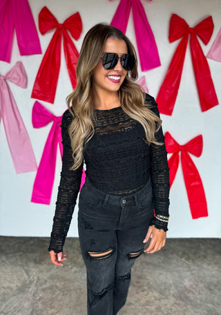 PREORDER- LONG SLEEVE ROSALIE LACE TOP
