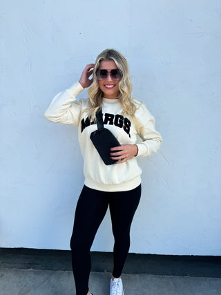 PREORDER- MARGS SHERPA LETTER SWEATSHIRT