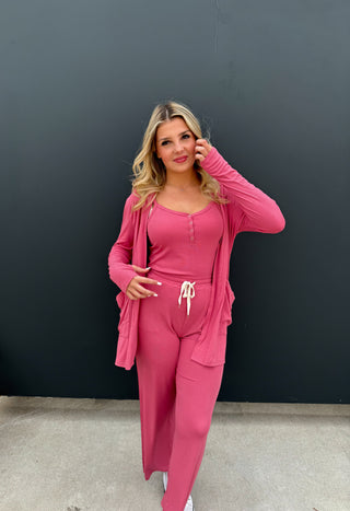 PREORDER- SOFT LANDING ROMPER & CARDIGAN SET