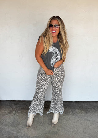 PREORDER- URBAN NON DISTRESSED CHEETAH JEAN