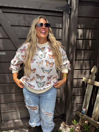 PREORDER- BUTTERFLY SEASON PULLOVER SWEATSHIRT