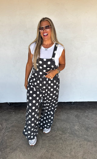 PREORDER- POLKA DOT KARLI BOHO OVERALLS
