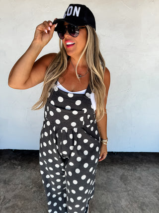 PREORDER- POLKA DOT KARLI BOHO OVERALLS