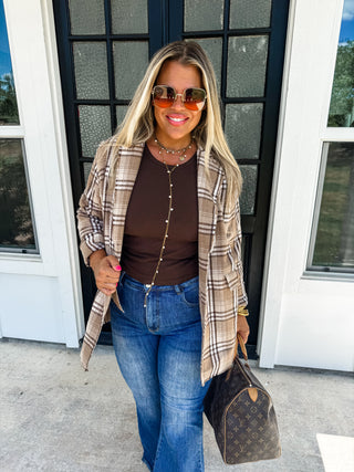 PULL IT TOGETHER FALL PLAID BLAZER