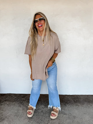 PREORDER- JOEY WASHED COTTON BOYFRIEND TEE