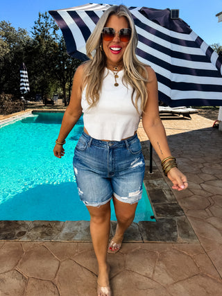 PREORDER- GEORGIA DISTRESSED SHORTS