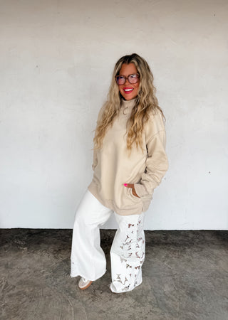 SPRING MOCK NECK POCKET PULLOVER