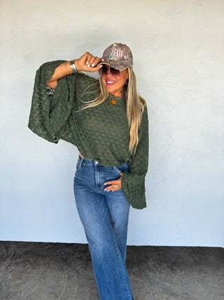 PREORDER- FALL COLORS FREE SPIRIT BELL SLEEVE TOP
