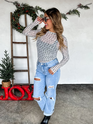 PREORDER- CHRISTMAS DRESS IT UP MESH TOPS