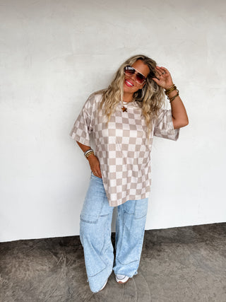 PREORDER- CHECK BABE SIDE SLIT TOP