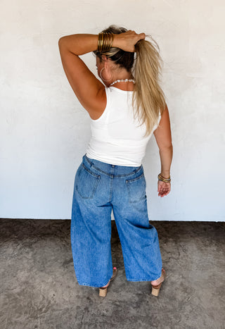 HIGH WAIST BARREL JEANS