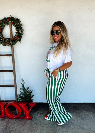 PREORDER- CHRISTMAS VERTICAL VIBES STRIPE PANTS