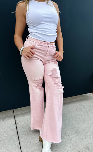 PASTEL BLAKELEY DISTRESSED JEANS