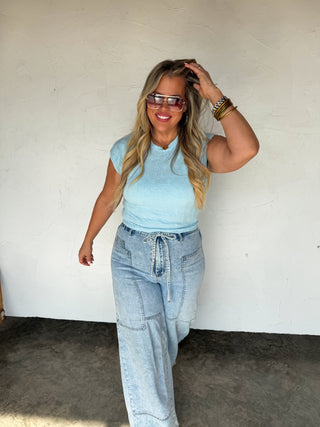 PREORDER- SPRING HARLEY CAP SLEEVE BASIC TOP