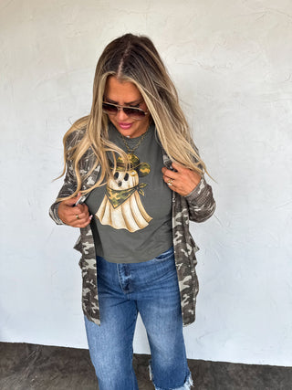 PREORDER- CAMO & CHEETAH PRINT LOLA CARDIGAN
