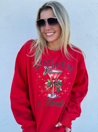 PREORDER- MISTLETOE & MARTINIS SWEATSHIRT