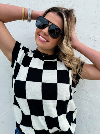 SIDNI CHECKERED SWEATER