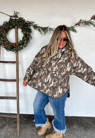 PREORDER- PRINTED PEYTON PUFFER JACKET