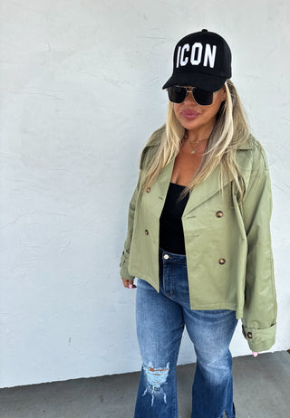 PREORDER- ROSSI CROP TRENCH COAT