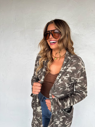 PREORDER- CAMO & CHEETAH PRINT LOLA CARDIGAN