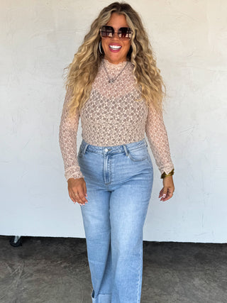 PREORDER- THE LENI WIDE CUFF JEAN